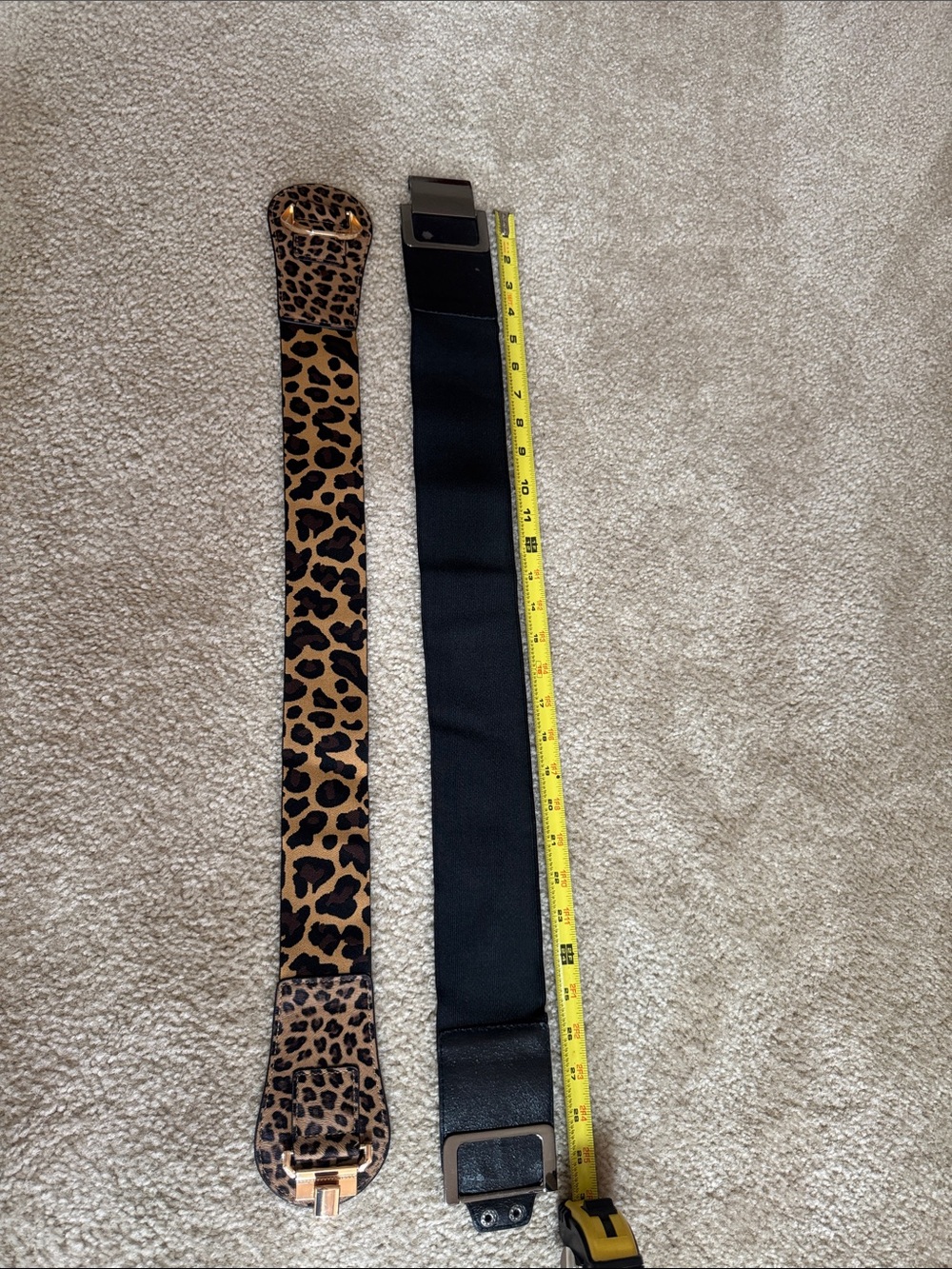Source Unknown Leopard Print and Black Women’s Waist Belts